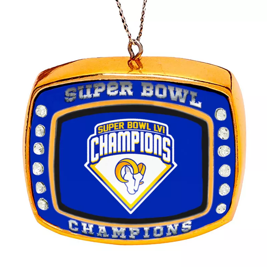 FOCO Los Angeles Rams Super Bowl LVI Champions Ring Ornament, Multicolor