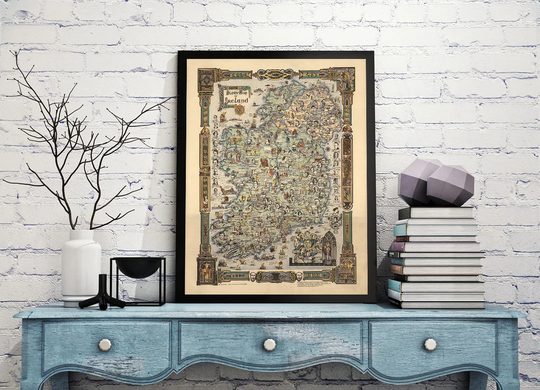 Map Of Ireland. Vintage Reproduction Print