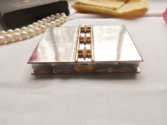 Volupte Rhinestone Compact With Original Box & Dust Pouch