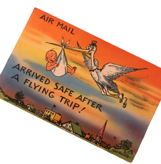Vintage 1940's Postcard Unused, Comic Postcard, Linen 1940's Deadstock