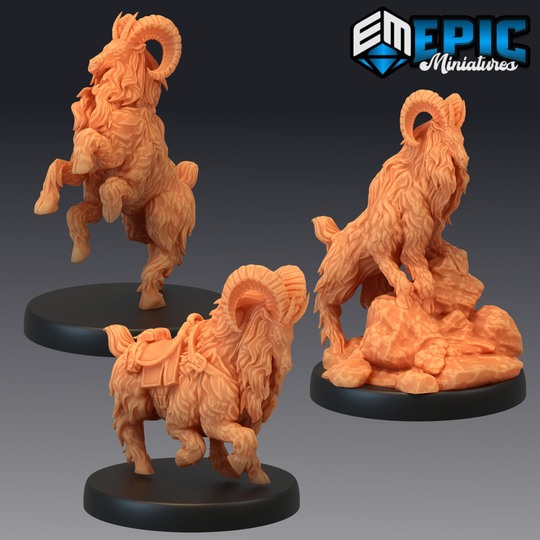 Epic Miniatures - Climbing Rams Dnd Miniature Savage Mountains Medium
