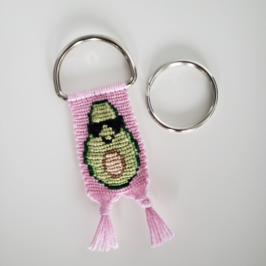 Cool Avocado Knotted Keychain