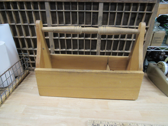 Wooden Tool Tote, Hand Crafted Wood Box