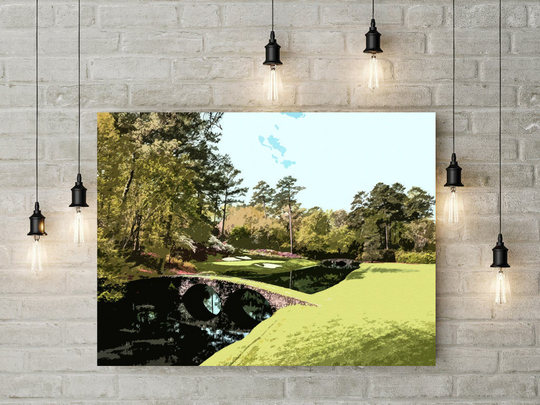 Golf Course Art, Augusta, 12Th Hole, Golfer Gift, Print Or Canvas