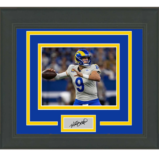 Framed Matthew Stafford Facsimile Laser Engraved Signature Auto Los Angeles Rams 15x16 Football Photo