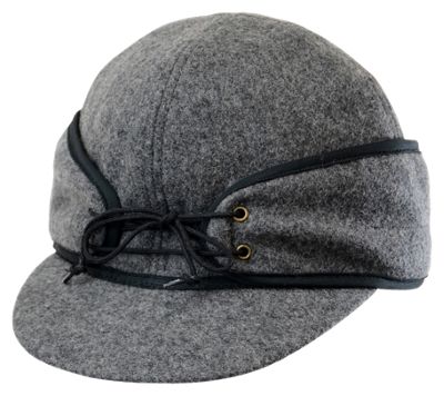 Crown Cap Wool Blend Railroad Cap - Charcoal - 7-3/4