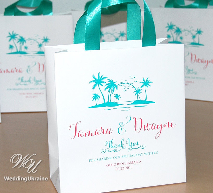 35 Beach Theme Wedding Welcome Bags With Names - Thank You For Sharing Our Special Day Us Custom Personalized Gifts & Favors