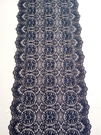 Navy Lace Table Runner, 7" Wide, Wedding Runner, Runners, R17030201