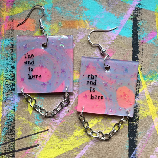 Phoebe Bridgers Inspired Handmade Statement Earrings, Quirky Weird Earrings