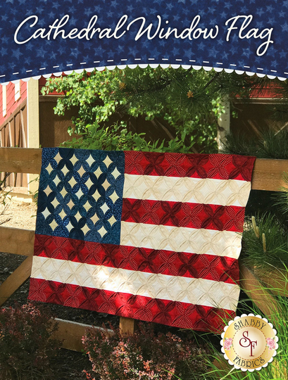 Cathedral Window Flag-Patriotic Quilt Pattern By Shabby Fabrics-Quilts Of Valor