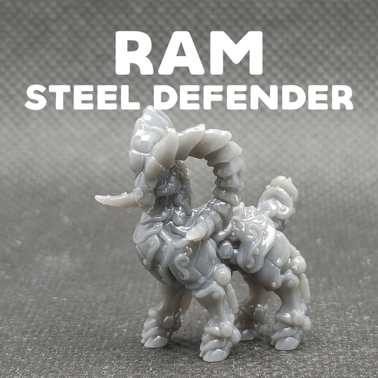 Ram Steel Defender - Printed Obsession D&d Dungeons & Dragons/Pathfinder Tabletop Miniature