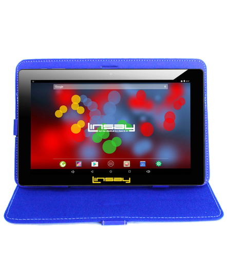 LINSAY 10.1-in Wi-fi Only Android 11 Tablet with Accessories with Case Included;; | F10XIPSBCBLUE