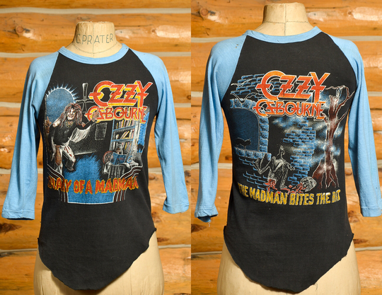 1980S Ozzy Osbourne Diary Of A Madman Front & Back Print T Shirt