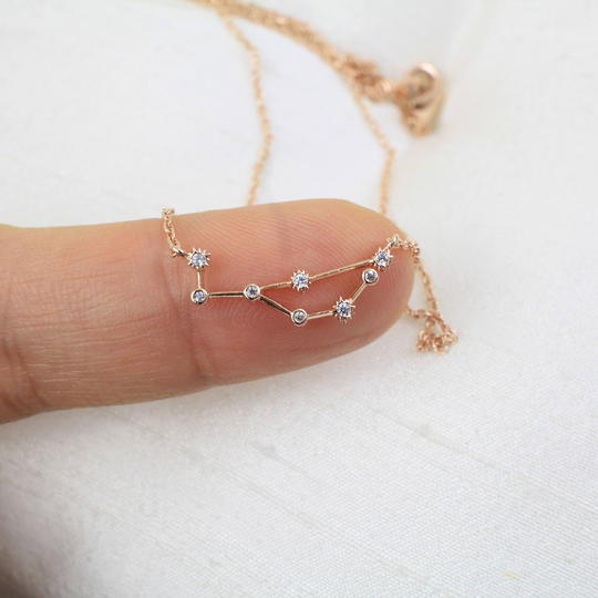 Virgo Necklace, Zodiac Jewelry, Celestial Jewelry, Constellation Necklace, August, September Birthday Gift, Bridesmaid Gift