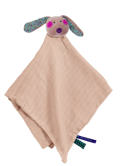 Take Along Muslin Lovie Dog, Mouse, Lamb, Cat, Made in France & Embroidered Personalized By Initial Impressions