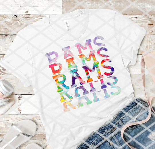 Rams, School Spirit Sublimation, Ready To Press, Sublimation Transfer