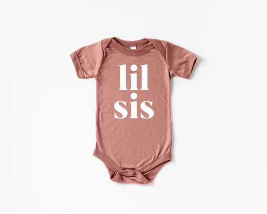 Lil Sis Bodysuit Or Shirt I Little Sister Bodysuits Big Matching Sibling Graphic Tees Brother Sweatshirt
