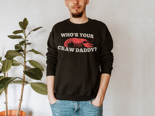 Funny Fathers Day Sweatshirt - Craw Daddy Seafood Pullover Chef Gift Unisex Long Sleeved