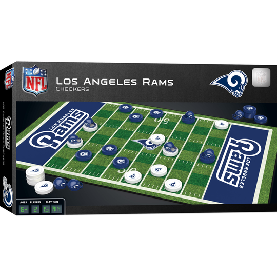 MasterPieces Family Game - NFL Los Angeles Rams Checkers - Officially Licensed Board Game for Kids & Adults