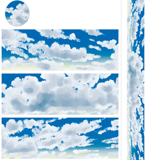 Cloud 2 Washi Tape With Speical Ink & Release Paper Japanese -Deco Tape40mm X3M