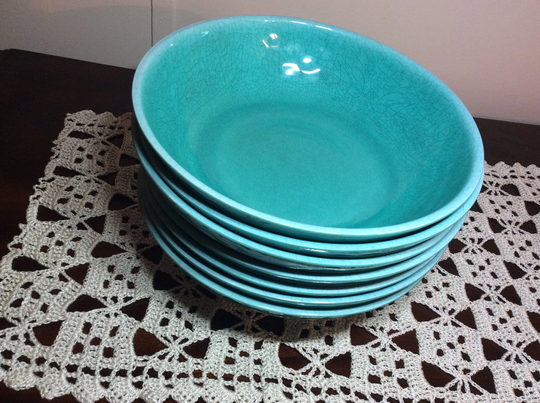 7 Large Melamine Pasta Bowls