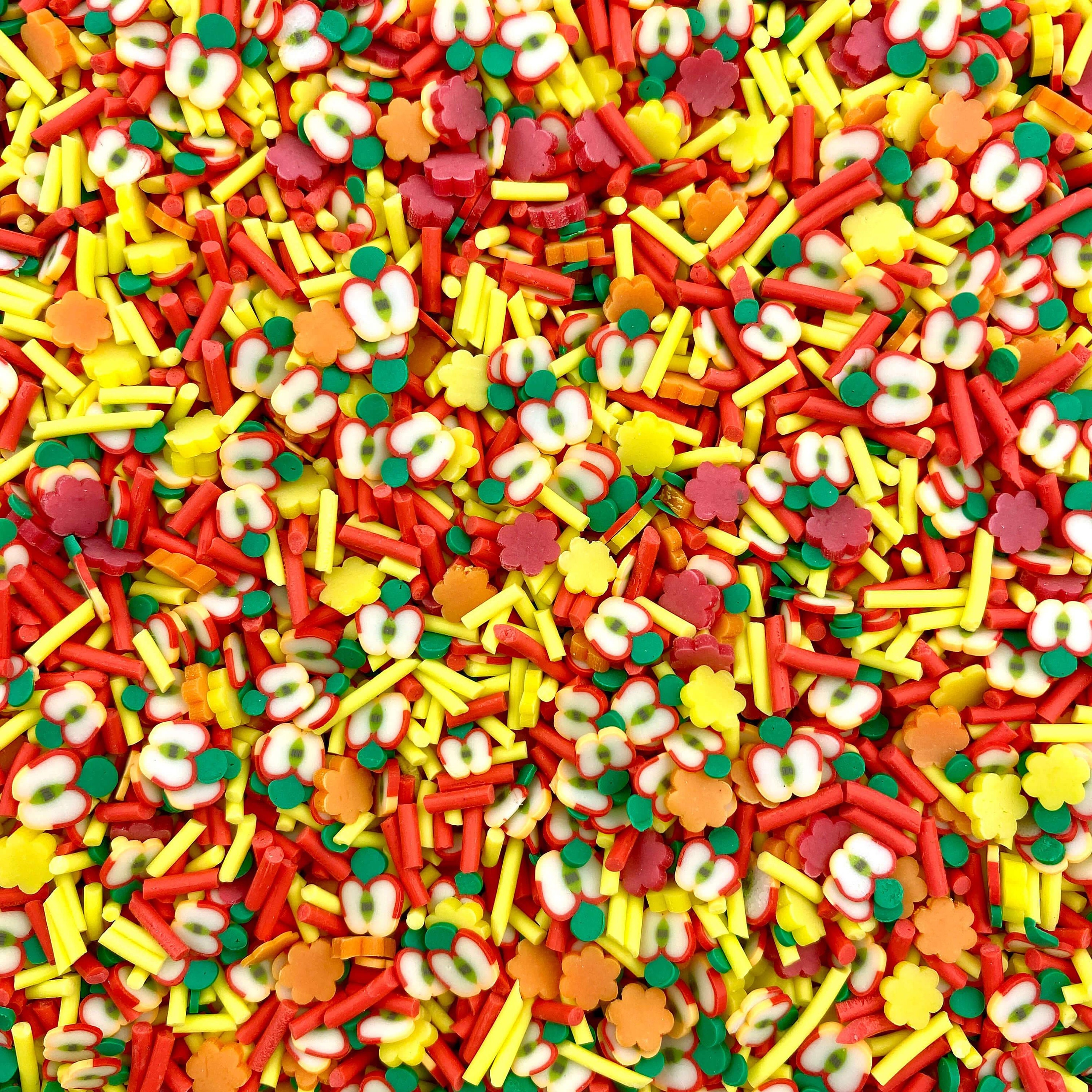 Apple Harvest Sprinkle Blend - Fall/Autumn Sprinkles Fimo Thanksgiving Themed Faux Party 25 Grams