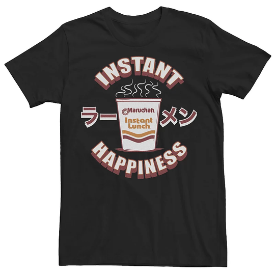 Men's Maruchan Instant Happiness Tee, Size: XS, Black