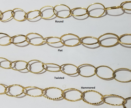 14K Gold Filled Large Oval Chain, Soldered, 14mm X 20mm, 6 Inches Or 1 Foot, Pick Your Style, Usa