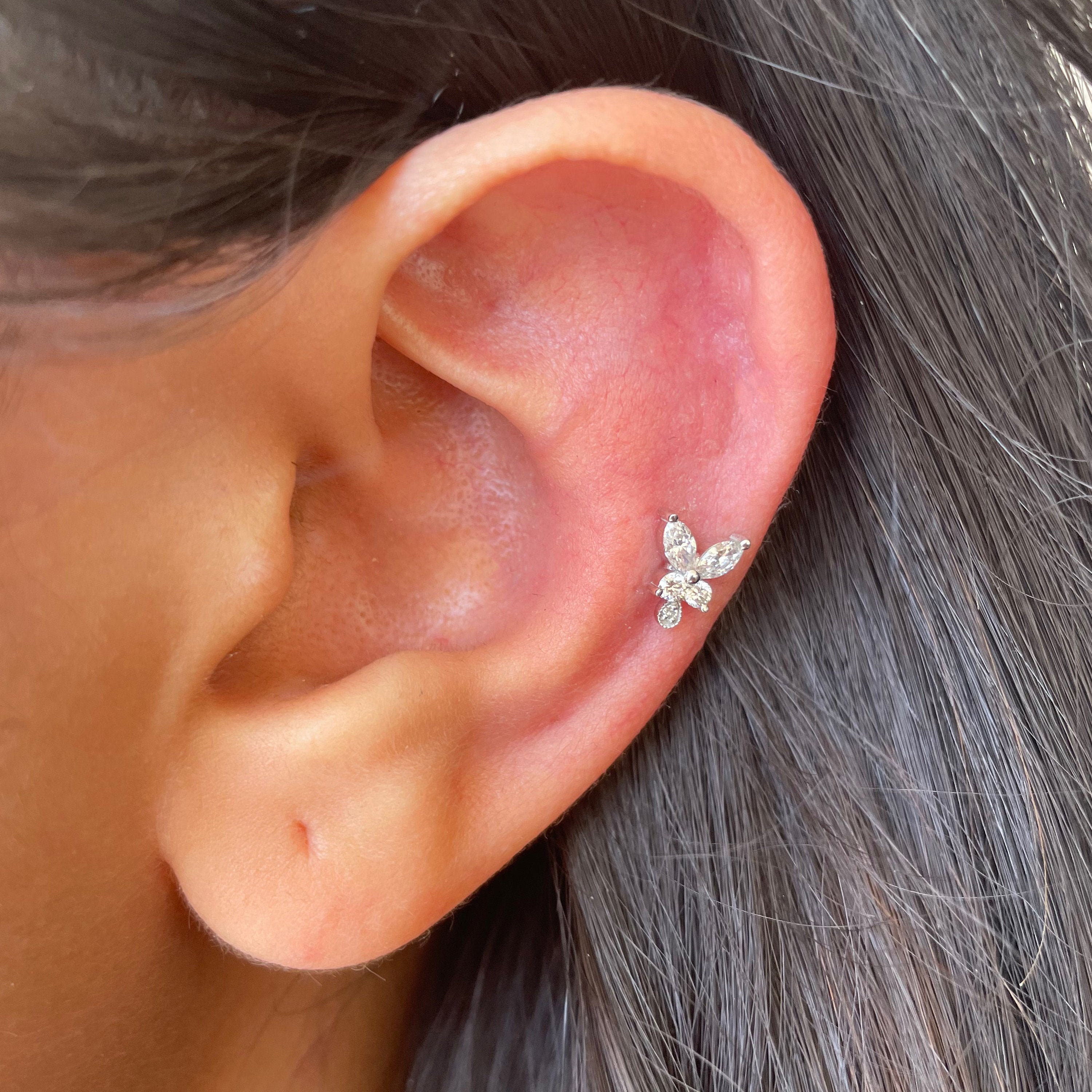 1/2 Ct Butterfly Drop Earrings, Marquise Diamond Earrings