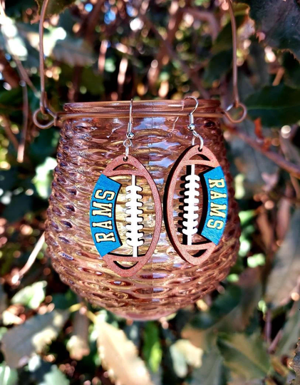 Rams Football Wooden Dangles