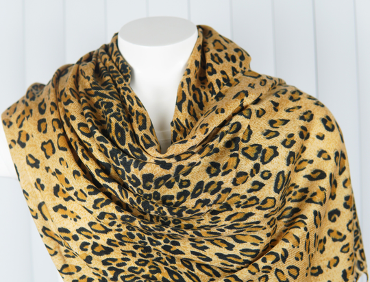 Leopard Print Pashmina Scarves For Women | Animal Wraps Festival Shawls Rave Head Covers Gift Her Cheetah
