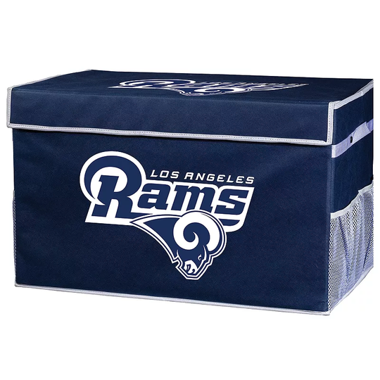 Franklin Sports Los Angeles Rams Small Collapsible Footlocker Storage Bin, Team