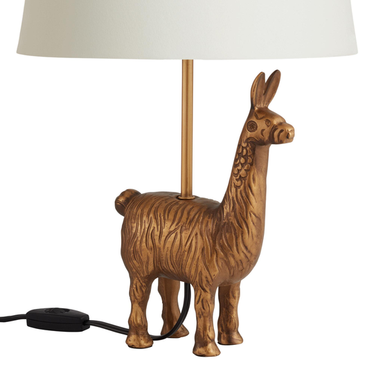 Gold Llama Accent Lamp Base -