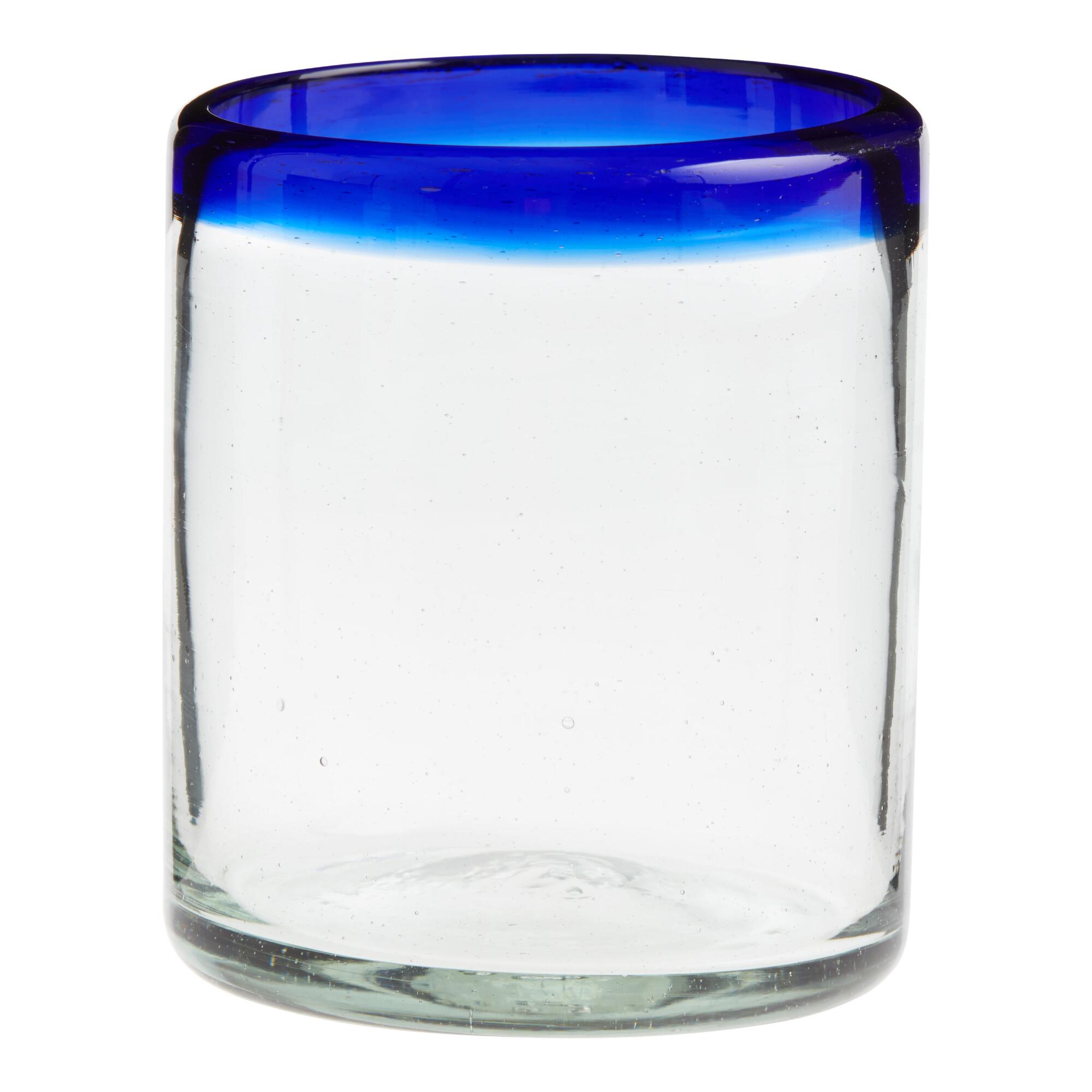 Blue Rocco Double Old Fashioned Glasses Set of 4 by World Market