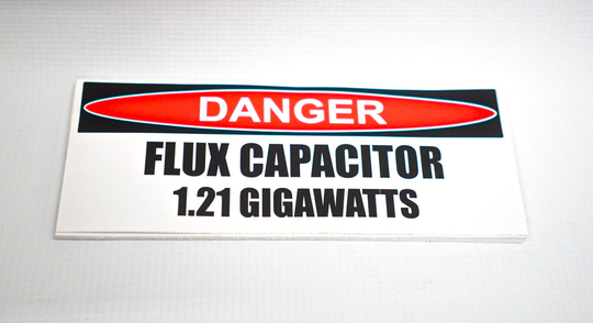 Flux Capacitor Gigawatt Bumper Sticker Interior Or Exterior Jdm Prank Weatherproof Joke Funny Meme Back To The Future