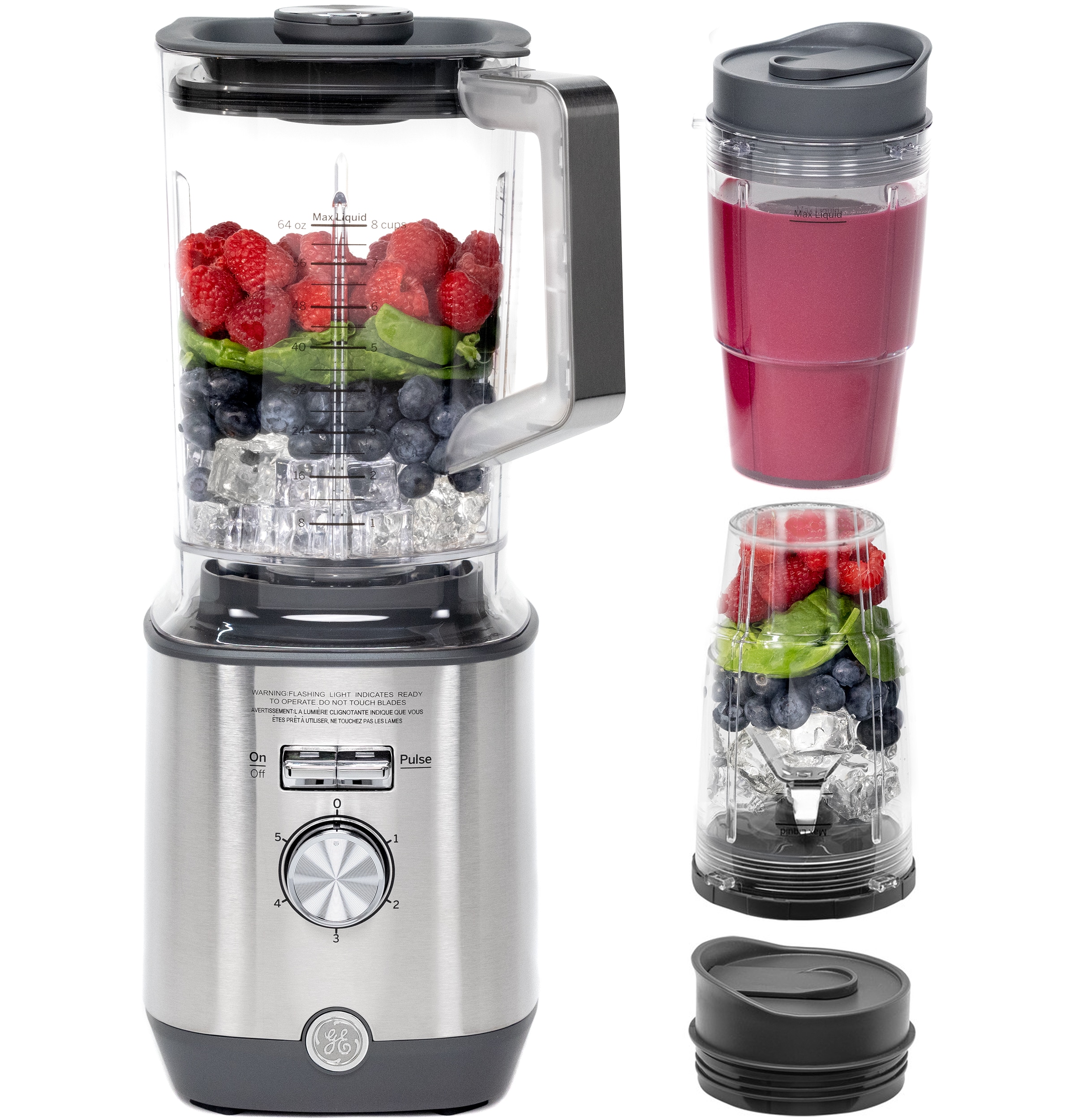 GE 64-oz Stainless Steel 1000-Watt Pulse Control Blender | G8BCAASSPSS