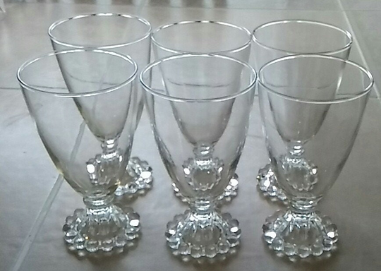 Set Of 6-8 Oz Clear Glass Boopie Glasses. Glass/Cup 51