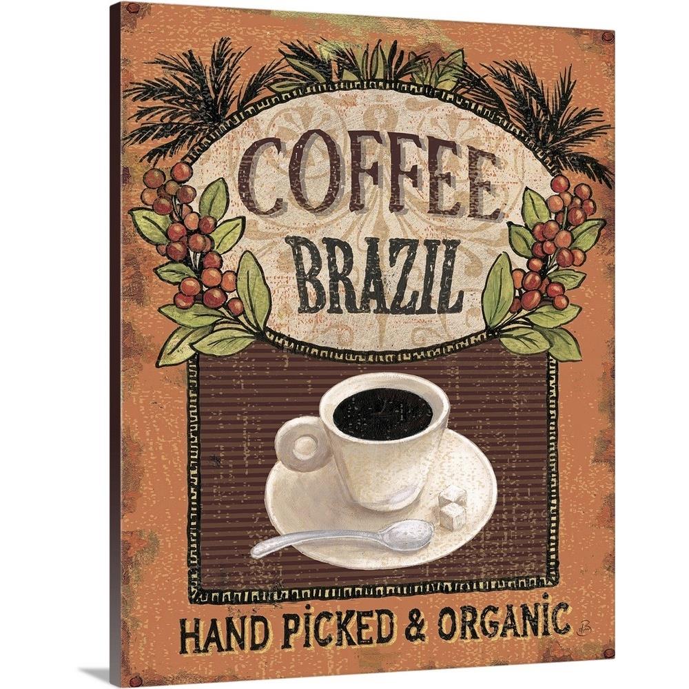 GreatBigCanvas Coffee Blend Label IV by Daphn 30-in H x 24-in W Abstract Print on Canvas | 1051581-24-24X30