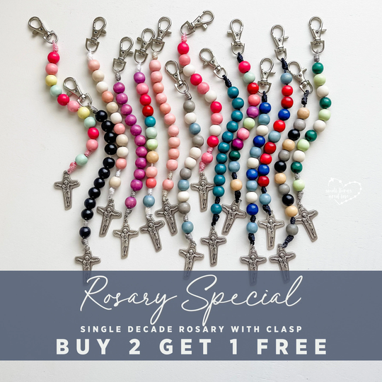 Rosary Special - Decade Buy 2 Get 1 Single With Clasp Catholic Gift
