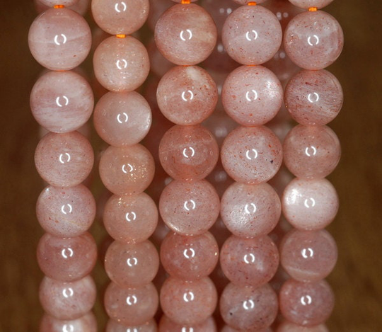 11mm Orange Moonstone Gemstone Grade A Round Loose Beads 7 Inch Half Strand | 90186792-821