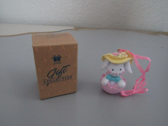 Vintage Avon Gift Collection Springtime Cuties Easter Decoration Bunny Ornament New Old Stock Free Shipping