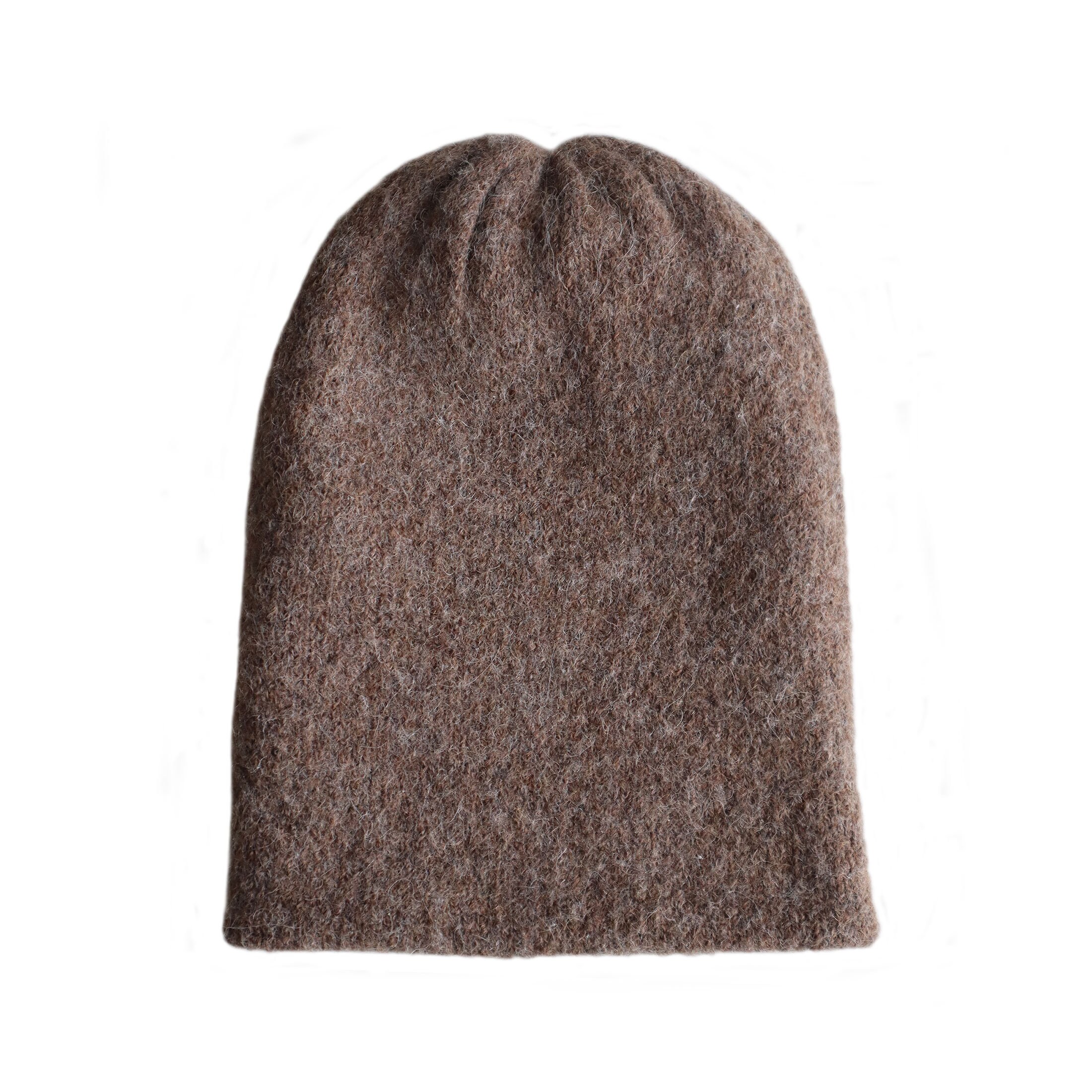Beanie Hat Alpaca Blend Taupe, Double Knitted Extra Warm, Unisex Beanie, Also To Wear As A Short Scarf