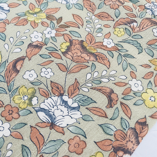 Blossom Silk Blend Vintage Japanese Kimono Fabric Diy Authentic High Quality Rh80