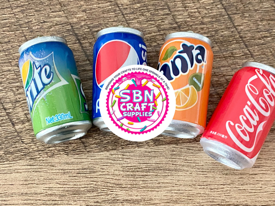 5Pc 3D Realistic Miniature Soda Can Cabochon Charms With Hook Craft Supplies Fake Food Perfect For Diy Projects, Slime & More