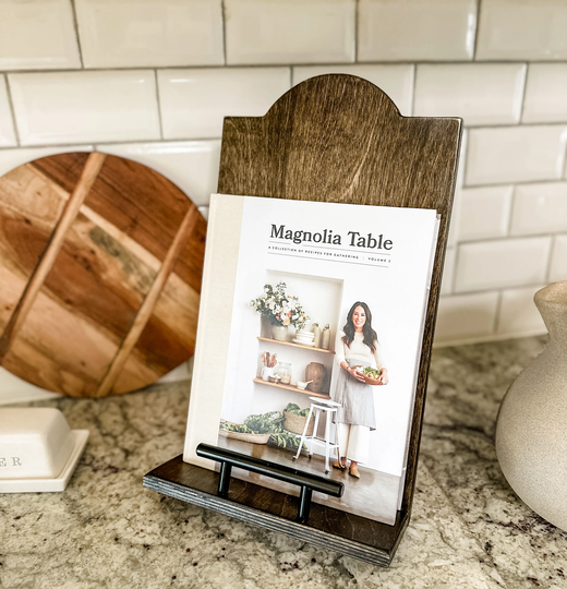 Free Shipping - Cookbook Stand Recipe Holder Easle Warm Brown