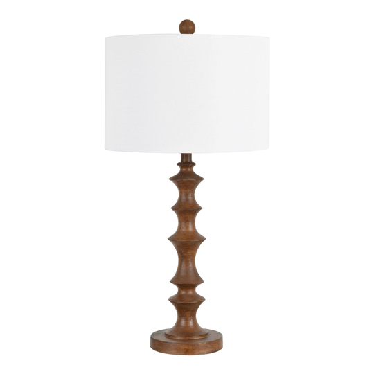 Brown Resin Spindle Chester Table Lamp by World Market