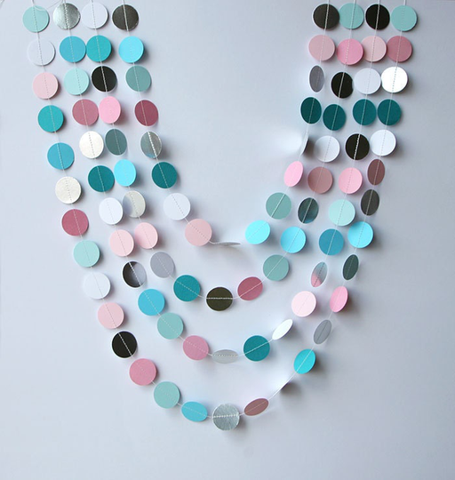 Baby Shower Decor, Nursery Decoration, First Birthday Blue Pink Teal Gold White Garland, Wedding Decorations, Bridal Shower, Kmcs-8513