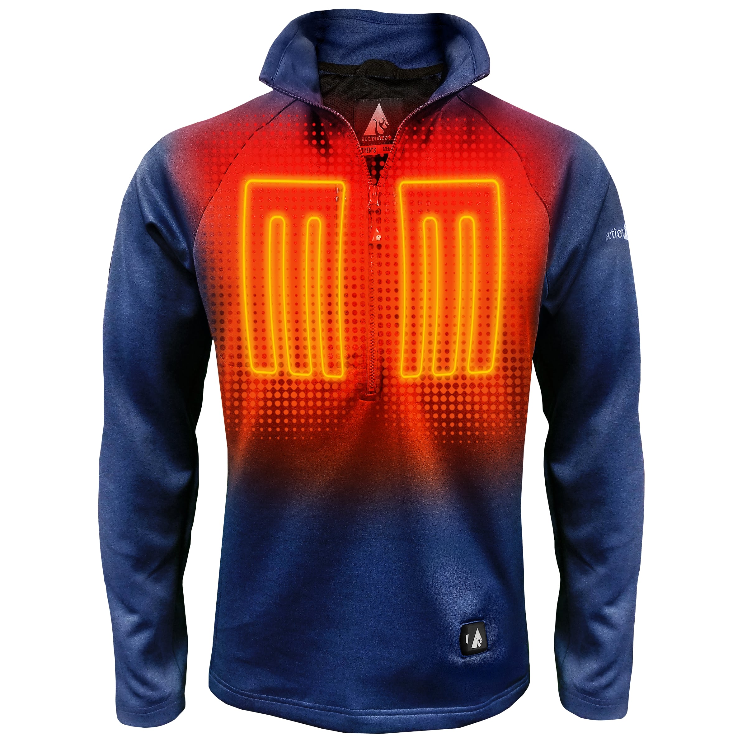 ActionHeat Medium Heather Blue Polyester/Spandex Blend Heated Jacket | AH-ZTOP-5V-M-B-M
