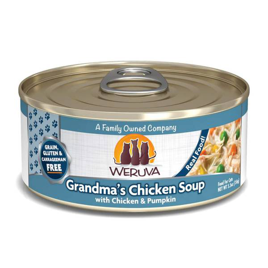 Weruva 5.5 oz Grandma's Chicken Soup with Chicken Breast and Pumpkin in Gravy Canned Cat Food