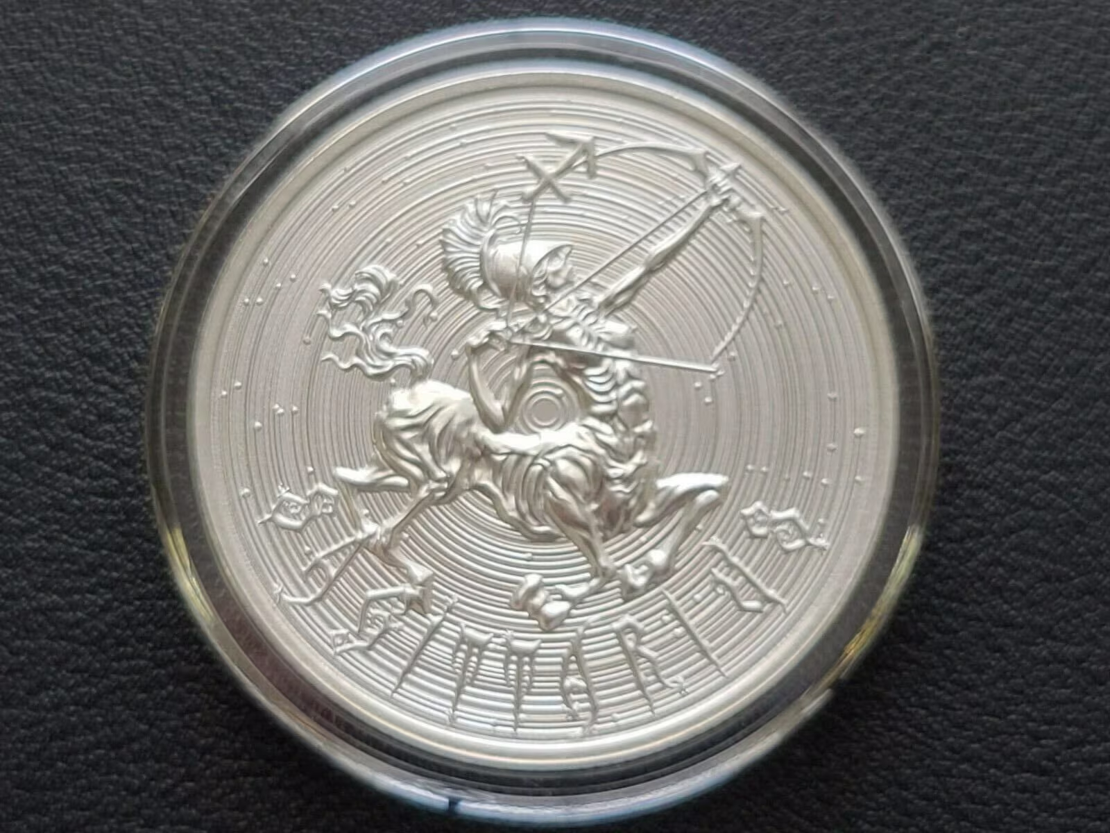 Sagittarius - Zombie Zodiac Series 1 Oz 999 Silver Round in Capsule Skull Apocalypse